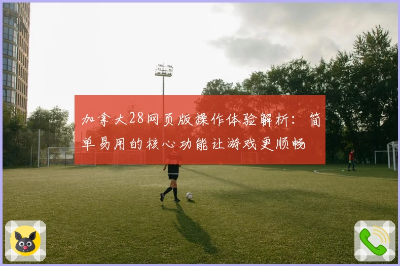 加拿大28网页版操作体验解析：简单易用的核心功能让游戏更顺畅